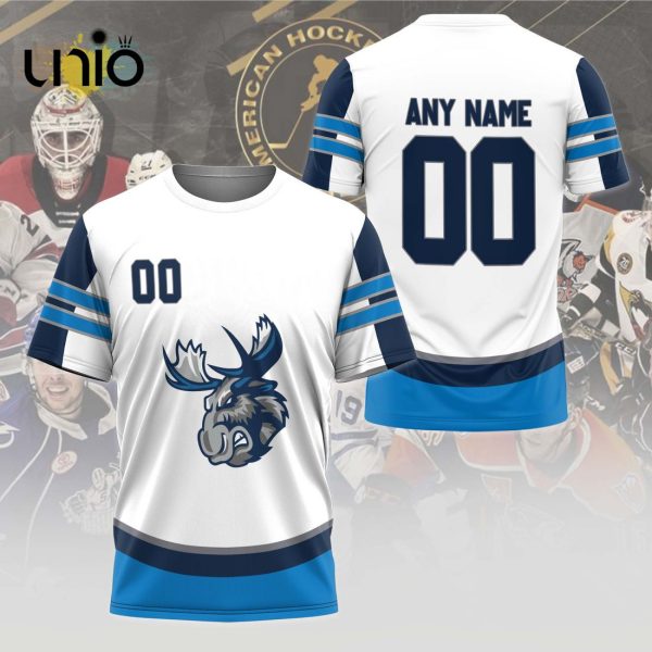 Custom Manitoba Moose 2024 AHL White Hoodie 3D