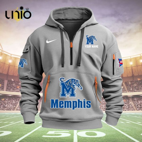 Custom Memphis Tigers Football NCAA Grey Hoodie