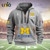 Custom Michigan Wolverines Football NCAA Navy Hoodie