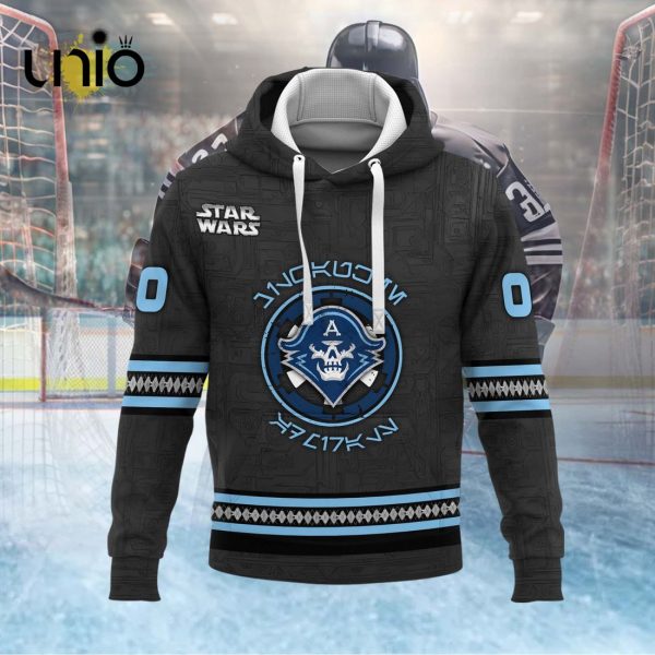 Custom Milwaukee Admirals 2024 AHL Black Hoodie 3D