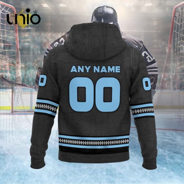 Custom Milwaukee Admirals 2024 AHL Black Hoodie 3D