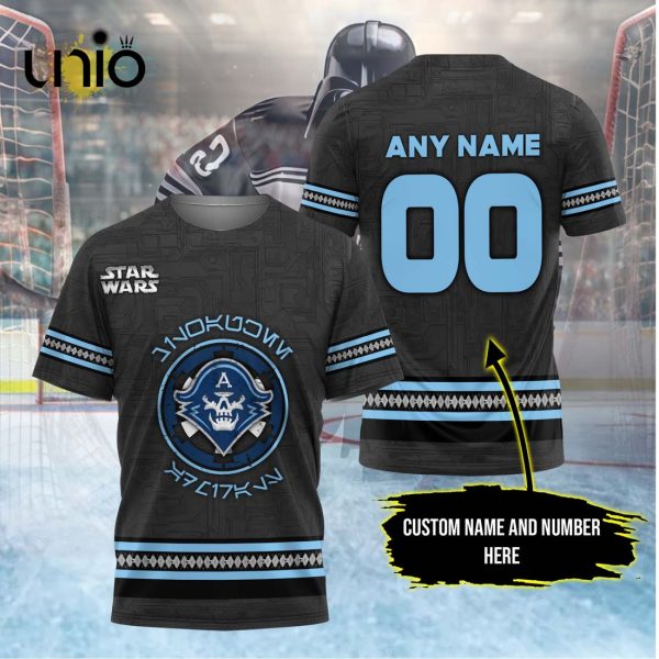 Custom Milwaukee Admirals 2024 AHL Black Hoodie 3D