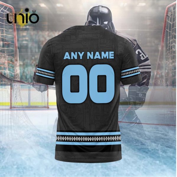 Custom Milwaukee Admirals 2024 AHL Black Hoodie 3D