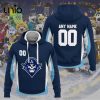 Custom Milwaukee Admirals 2024 AHL Black Hoodie 3D