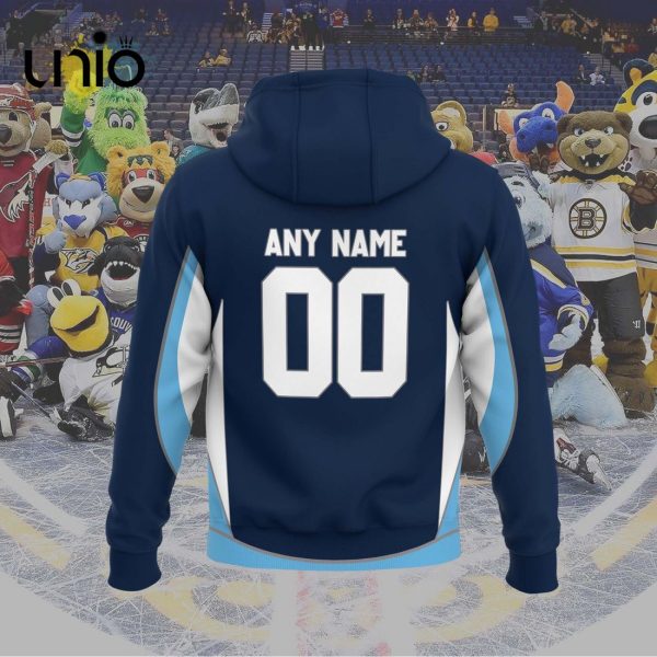 Custom Milwaukee Admirals 2024 AHL Navy Hoodie 3D