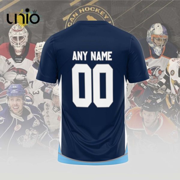 Custom Milwaukee Admirals 2024 AHL Navy Hoodie 3D