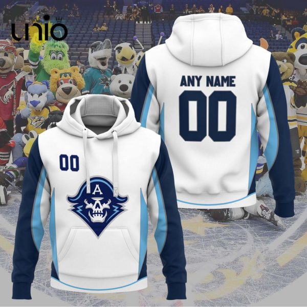 Custom Milwaukee Admirals 2024 AHL White Hoodie 3D