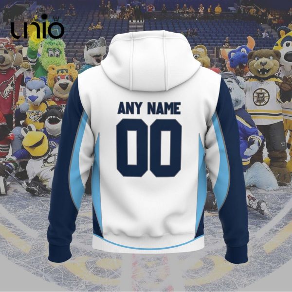 Custom Milwaukee Admirals 2024 AHL White Hoodie 3D