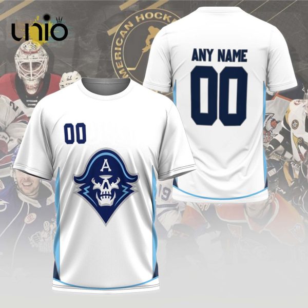 Custom Milwaukee Admirals 2024 AHL White Hoodie 3D