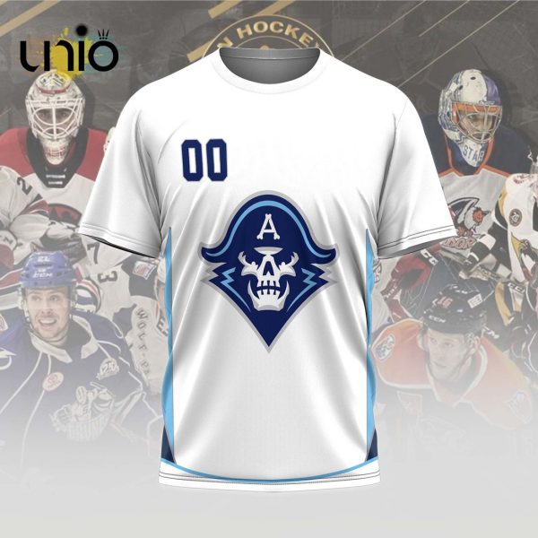 Custom Milwaukee Admirals 2024 AHL White Hoodie 3D