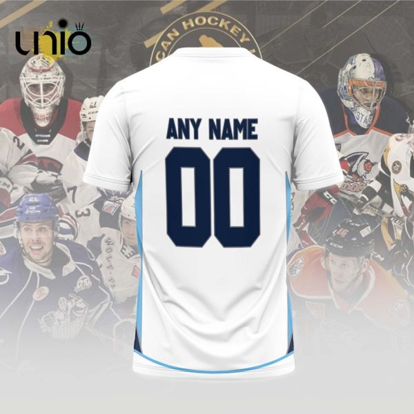 Custom Milwaukee Admirals 2024 AHL White Hoodie 3D