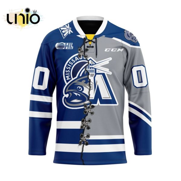 Custom Mississauga Steelheads Mix Home And Retro Hockey Jersey