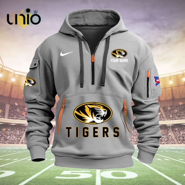 Custom Missouri Tigers Football NCAA Grey Hoodie