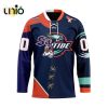 Custom New York Riptide Mix Home And Away Team Hockey Jersey