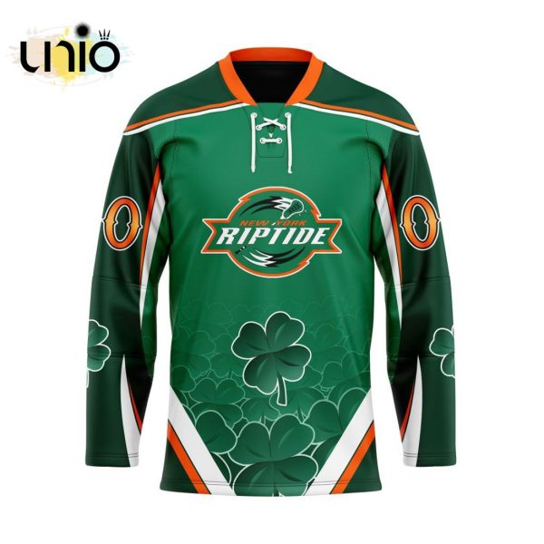 Custom New York Riptide Team Hockey Jersey For St.Patrick Day