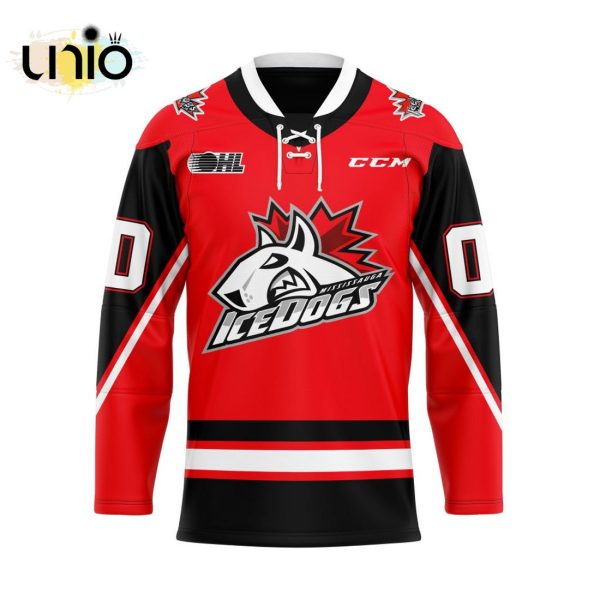 Custom Niagara IceDogs Reverse Retro Pattern Hockey Jersey