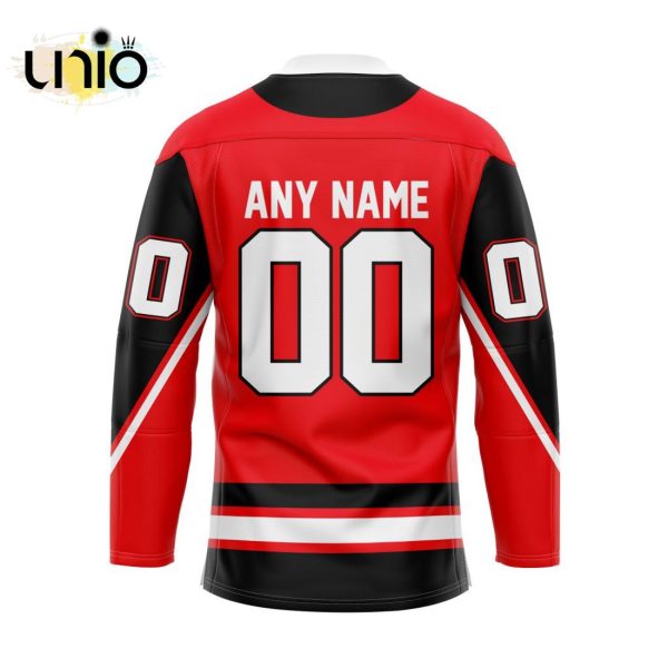 Custom Niagara IceDogs Reverse Retro Pattern Hockey Jersey