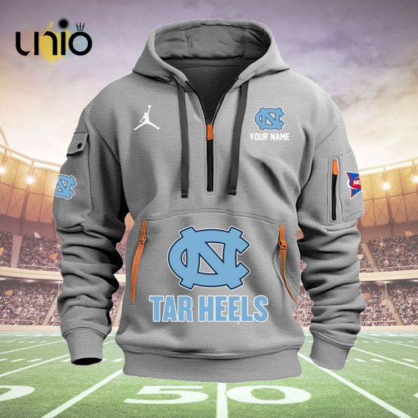 Custom North Carolina Tar Heels Football NCAA Grey Hoodie