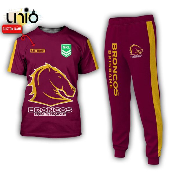 Custom NRL Brisbane Broncos Sport Hoodie, Jogger Limited Edition