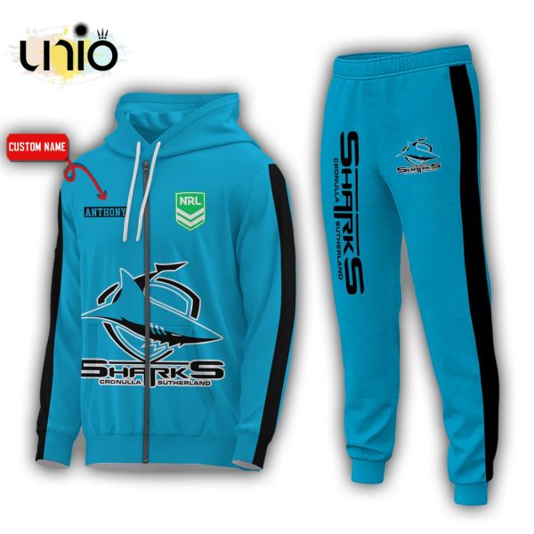 Custom NRL Cronulla-Sutherland Sharks Sport Hoodie, Jogger Limited Edition