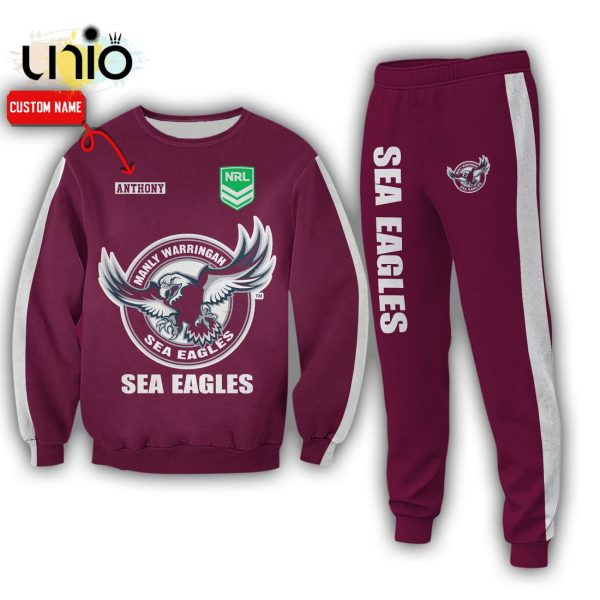 Custom NRL Manly Warringah Sea Eagles Sport Hoodie, Jogger Limited Edition