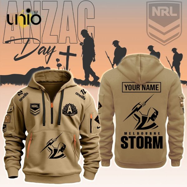 Custom NRL Melbourne Storm ANZAC Day Hoodie