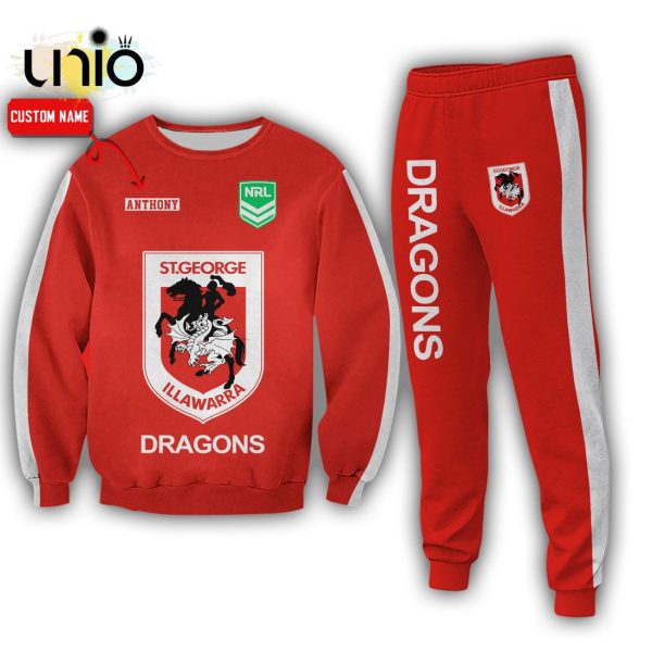 Custom NRL St George Illawarra Dragons Sport Hoodie, Jogger Limited Edition