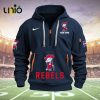 Custom Ole Miss Rebels Football NCAA Grey Hoodie