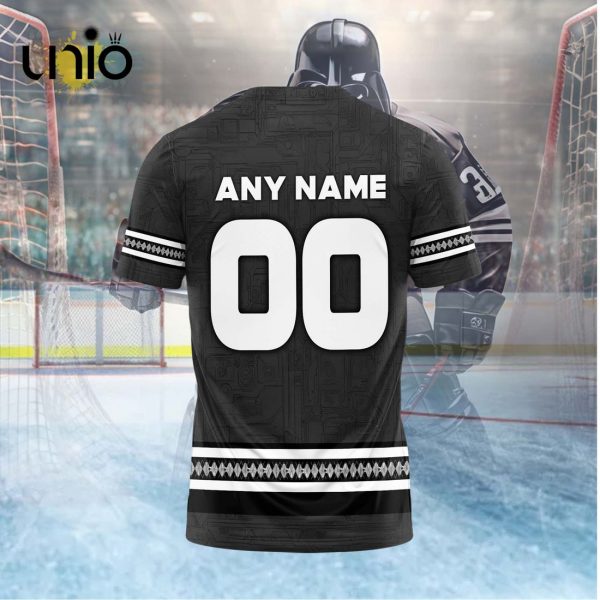 Custom Ontario Reign 2024 AHL Black Hoodie 3D