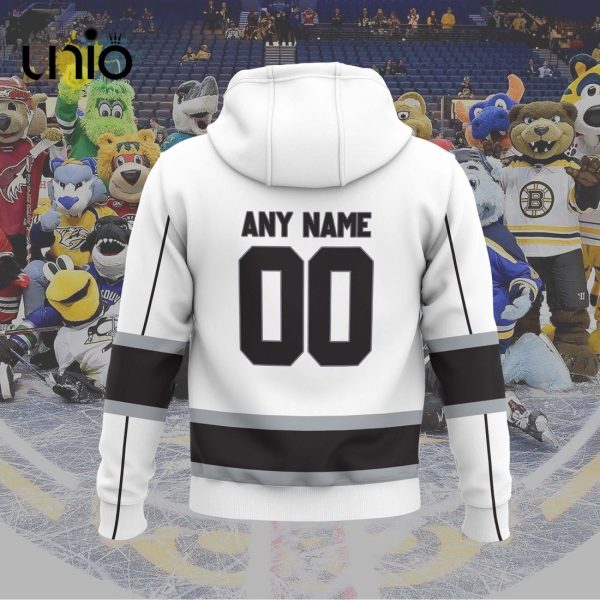 Custom Ontario Reign 2024 AHL White Hoodie 3D