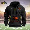 Custom Oregon State Beavers Football NCAA Grey Hoodie