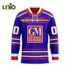 Custom North Bay Battalion Reverse Retro Pattern Hockey Jersey