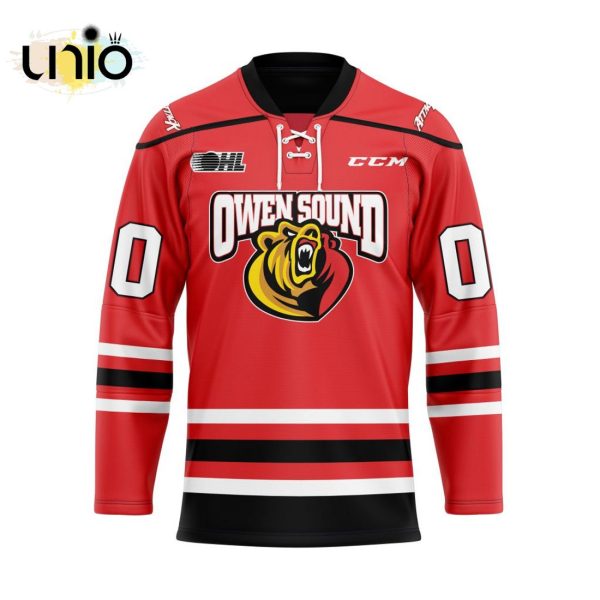 Custom Owen Sound Attack Home Hockey Jersey