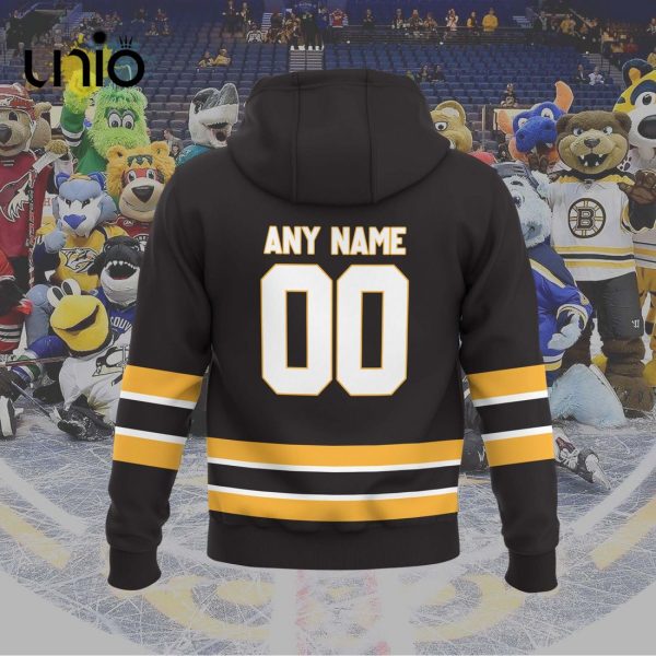 Custom Providence Bruins 2024 AHL Black Hoodie 3D