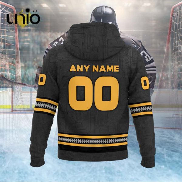 Custom Providence Bruins 2024 AHL Grey Hoodie 3D