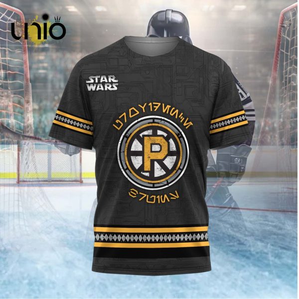 Custom Providence Bruins 2024 AHL Grey Hoodie 3D