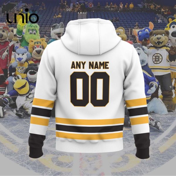 Custom Providence Bruins 2024 AHL White Hoodie 3D