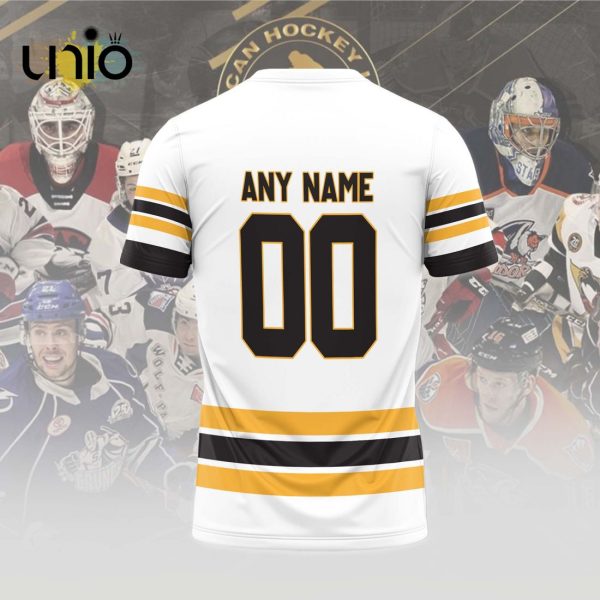 Custom Providence Bruins 2024 AHL White Hoodie 3D