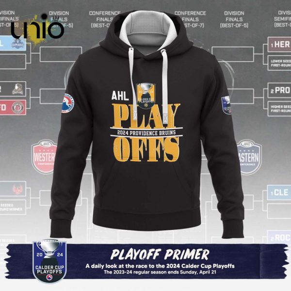 Custom Providence Bruins Play offs Black Hoodie 3D