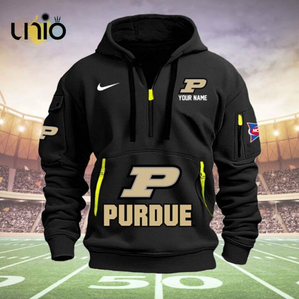 Custom Purdue Boilermakers Football NCAA Black Hoodie