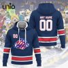 Custom Milwaukee Admirals 2024 AHL White Hoodie 3D