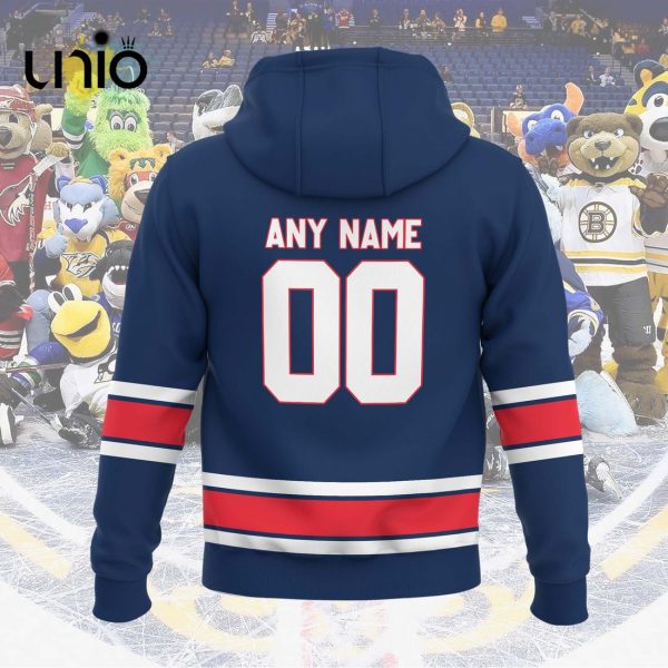 Custom Rochester Americans 2024 AHL Navy Hoodie 3D