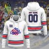 Custom Rockford IceHogs 2024 AHL Black Hoodie 3D