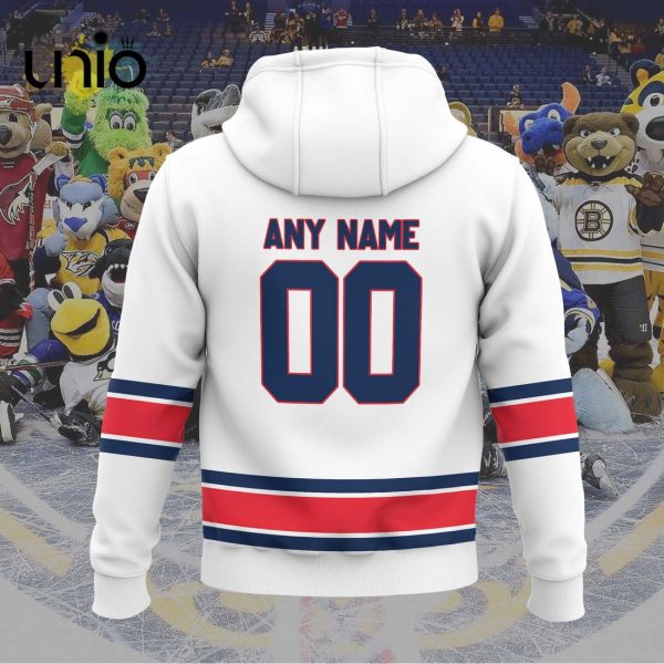 Custom Rochester Americans 2024 AHL White Hoodie 3D