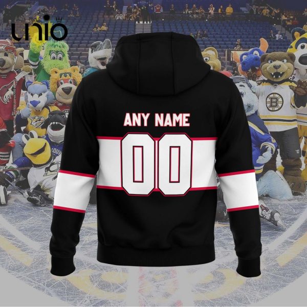 Custom Rockford IceHogs 2024 AHL Black Hoodie 3D