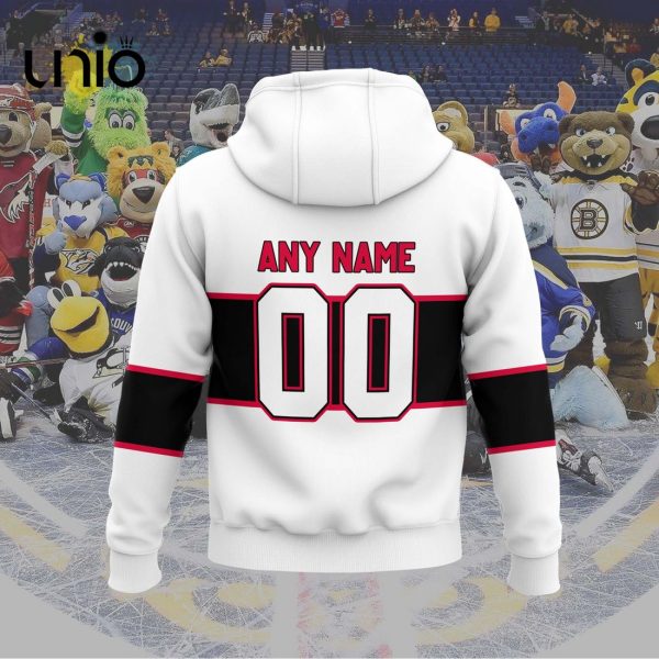 Custom Rockford IceHogs 2024 AHL White Hoodie 3D