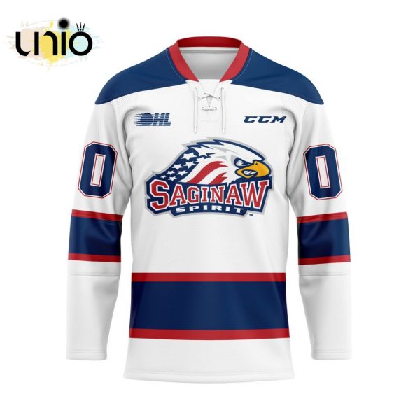 Custom Saginaw Spirit Away Hockey Jersey