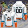 Custom San Jose Barracuda 2024 AHL Grey Hoodie 3D