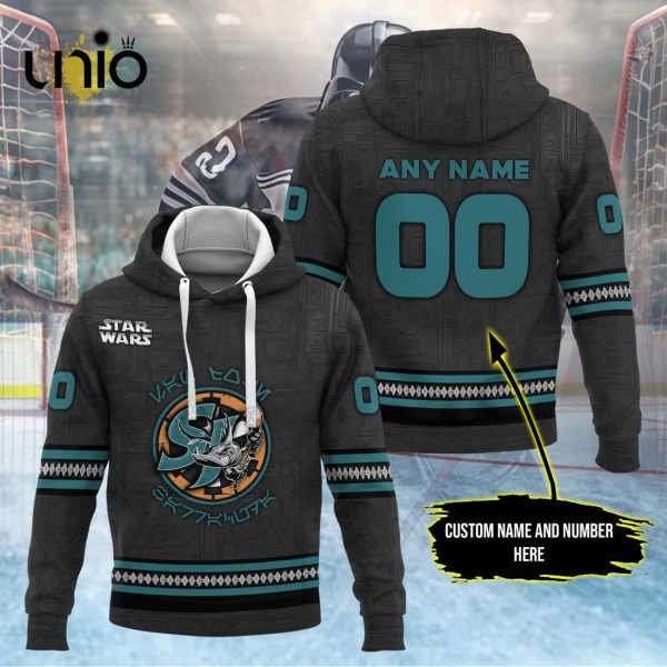 Custom San Jose Barracuda 2024 AHL Black Hoodie 3D