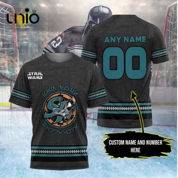 Custom San Jose Barracuda 2024 AHL Black Hoodie 3D